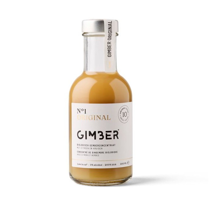 Gimber - N°1 - Original - Concentré de gingembre biologique avec citron et herbes - 200 ml - Bio