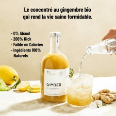 Gimber - N°1 - Original - Concentré de gingembre biologique avec citron et herbes - 500 ml - Bio