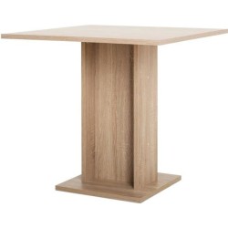 Table a manger de 2 a 4 personnes - Carrée - Classique - Décor chene