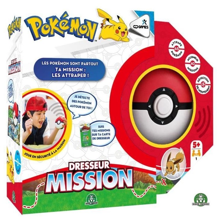 Pokémon Dresseur Mission - Jeu de société - GIOCHI PREZIOSI - Capture tous les Pokémon - Jusqu'a 4 joueurs - Des 5 ans Pokémon Dresseur Mission - Jeu de société - GIOCHI PREZIOSI - Capture tous les Pokémon - Jusqu'a 4 joueurs - Des 5 ans