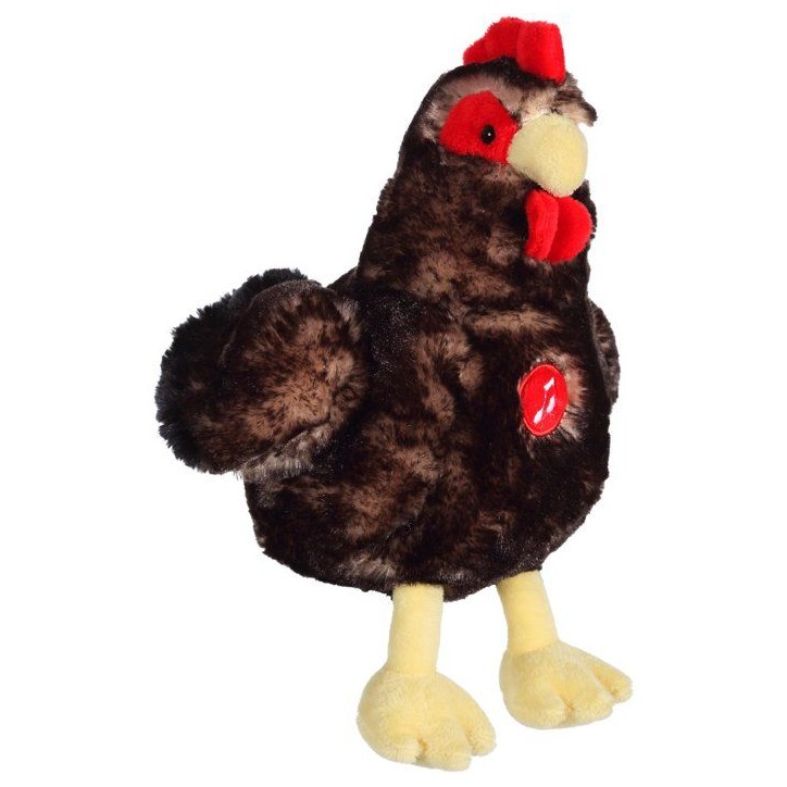 Peluche Poule - GIPSY TOYS - Sonore - 22 cm - Noir