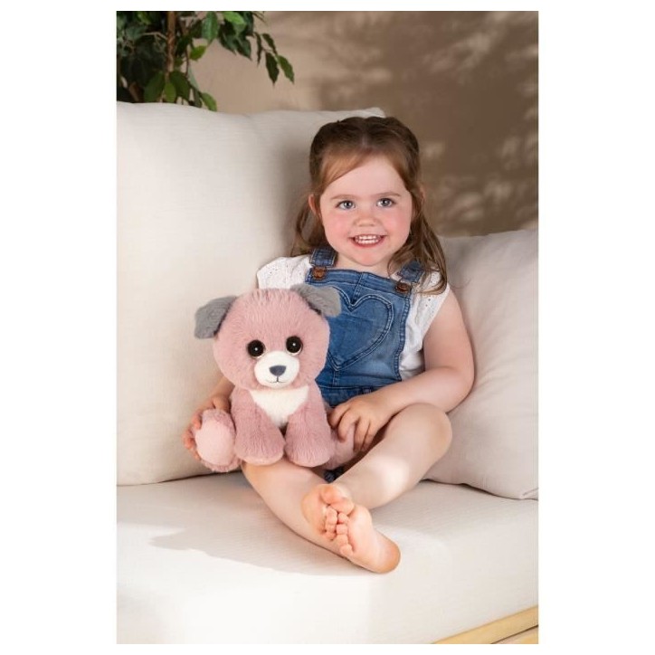 Peluche Puppy Eyes Pets - GIPSY TOYS - Chien rose et gris - 22 CM Peluche Puppy Eyes Pets - GIPSY TOYS - Chien rose et gris - 22 CM