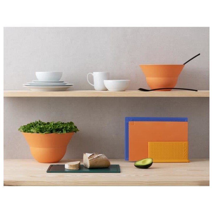 Ensemble de 2 bols 3 L et 4.9 L avec couverts a salade - BODUM - Topee - Bellini orange Ensemble de 2 bols 3 L et 4.9 L avec couverts a salade - BODUM - Topee - Bellini orange