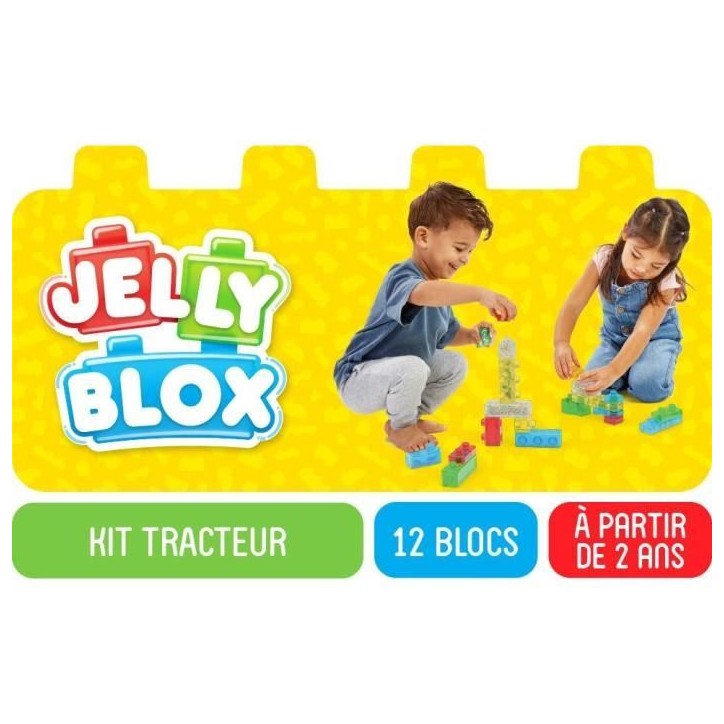 Coffret tracteur - Jeu de construction - JELLY BLOX - GOLIATH - Briques souples et flexibles - Des 2 ans Coffret tracteur - Jeu de construction - JELLY BLOX - GOLIATH - Briques souples et flexibles - Des 2 ans
