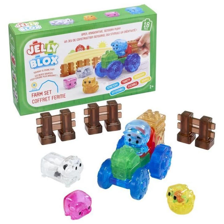 Coffret ferme - Jeu de construction - JELLY BLOX - GOLIATH - Briques souples et flexibles - Des 2 ans Coffret ferme - Jeu de construction - JELLY BLOX - GOLIATH - Briques souples et flexibles - Des 2 ans