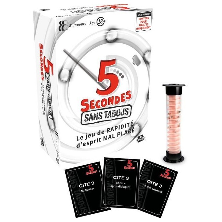 5 secondes sans tabous - Jeu d'ambiance - GOLIATH - Des 18 ans 5 secondes sans tabous - Jeu d'ambiance - GOLIATH - Des 18 ans
