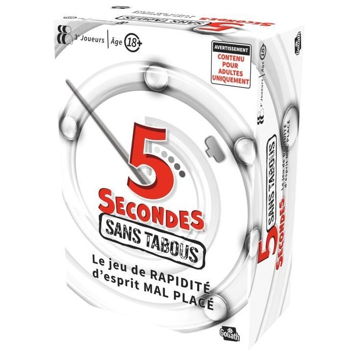 5 secondes sans tabous - Jeu d'ambiance - GOLIATH - Des 18 ans 5 secondes sans tabous - Jeu d'ambiance - GOLIATH - Des 18 ans