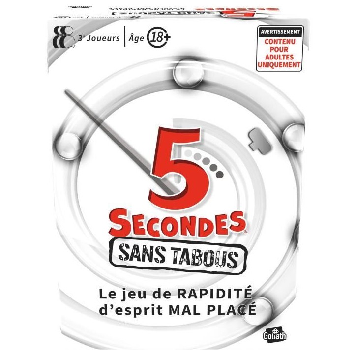 5 secondes sans tabous - Jeu d'ambiance - GOLIATH - Des 18 ans 5 secondes sans tabous - Jeu d'ambiance - GOLIATH - Des 18 ans