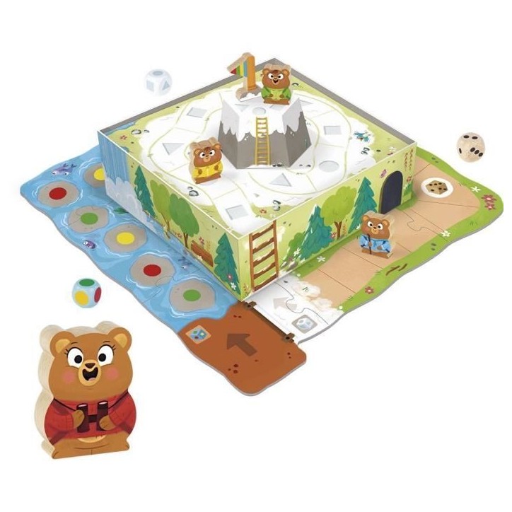 Jeu de Société - GOULA - L'Aventure des Oursons - Le premier a atteindre le sommet remporte la partie Jeu de Société - GOULA - L'Aventure des Oursons - Le premier a atteindre le sommet remporte la partie