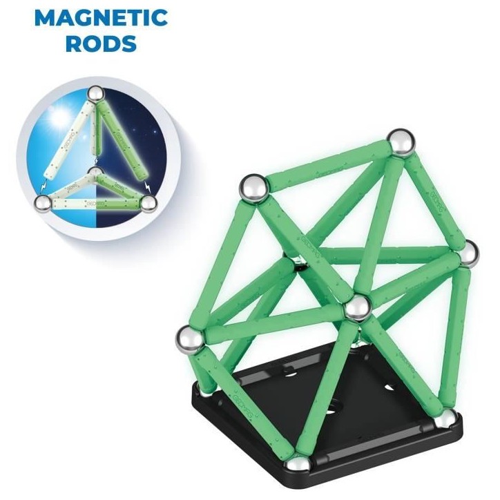 Coffret de construction - GEOMAG - Glow Recycled - 42 pieces - Luminescent - Magnétique - Plastique recyclé Coffret de construction - GEOMAG - Glow Recycled - 42 pieces - Luminescent - Magnétique - Plastique recyclé