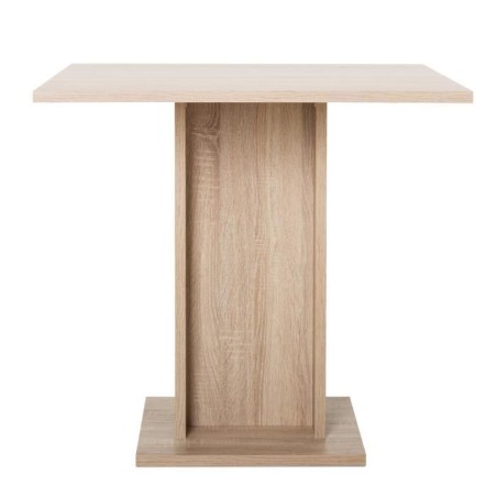 Table a manger de 2 a 4 personnes - Carrée - Classique - Décor chene - GUSTAVE - L 80 x l 80 cm