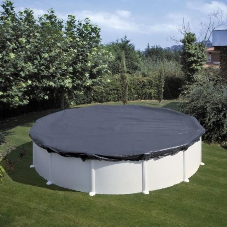 GRE - Bâche d'hivernage pour piscine tubulaire hors-sol ronde Ø4/4,6m - 180g/m² en polyéthylene