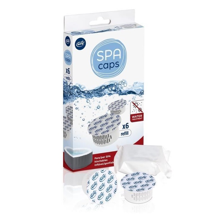 GRE - Recharges SPA CAPS pour désinfection de spa gonflable - Sans chlore - 6 capsules GRE - Recharges SPA CAPS pour désinfection de spa gonflable - Sans chlore - 6 capsules