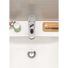GROHE Robinet de salle de bains lavabo Get, tirette de vidage, bonde incluse, robinet mousseur économie d'eau, taille M, 234540