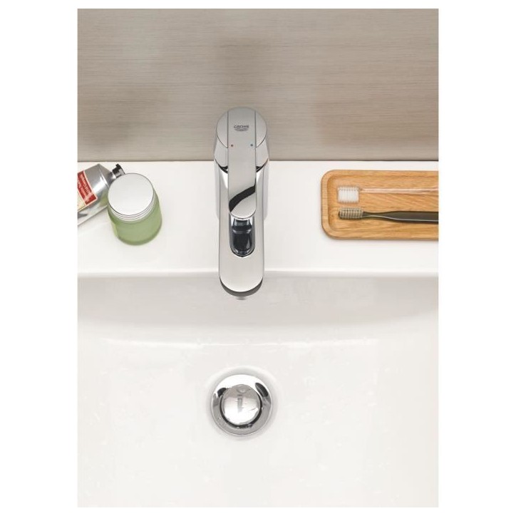 GROHE Robinet de salle de bains lavabo Get, tirette de vidage, bonde incluse, robinet mousseur économie d'eau, taille M, 234540 GROHE Robinet de salle de bains lavabo Get, tirette de vidage, bonde incluse, robinet mousseur économie d'eau, taille M, 234540