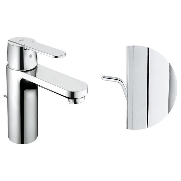 GROHE Robinet de salle de bains lavabo Get, tirette de vidage, bonde incluse, robinet mousseur économie d'eau, taille M, 234540 GROHE Robinet de salle de bains lavabo Get, tirette de vidage, bonde incluse, robinet mousseur économie d'eau, taille M, 234540