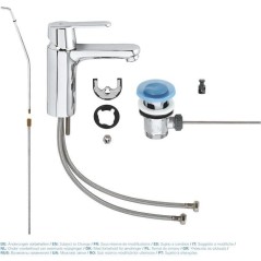 GROHE Robinet de salle de bains lavabo Get, tirette de vidage, bonde i
