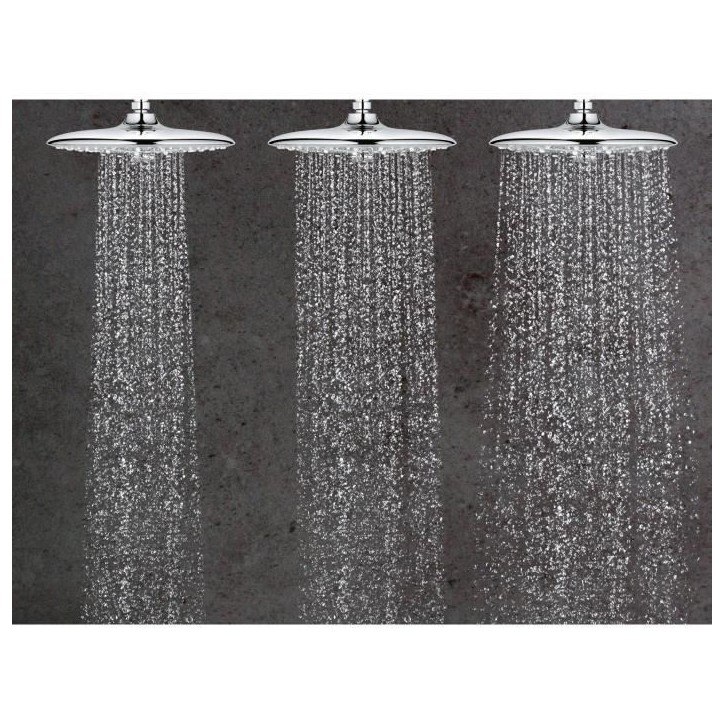 GROHE Colonne de douche robinet thermostatique Vitalio Joy 260, 50% d'économie d'eau et d'énergie, douchette 3 jets, 26403001