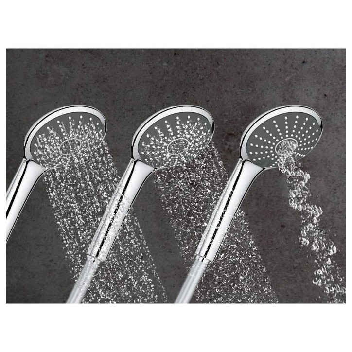 GROHE Colonne de douche robinet thermostatique Vitalio Joy 260, 50% d'économie d'eau et d'énergie, douchette 3 jets, 26403001