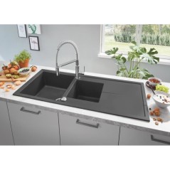 GROHE Robinet évier de cuisine Get, mitigeur monocommande 2 jets, rob