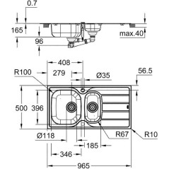 Evier en acier inoxydable - inox - GROHE