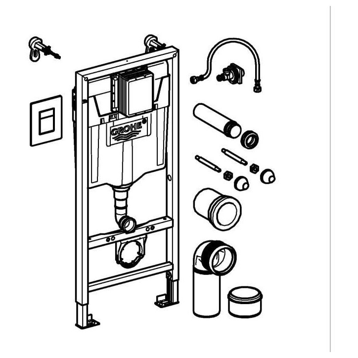 Solido pack 3 en 1 pour WC - Hauteur d'installation 1,13m - GROHE - 38811KF0 Solido pack 3 en 1 pour WC - Hauteur d'installation 1,13m - GROHE - 38811KF0