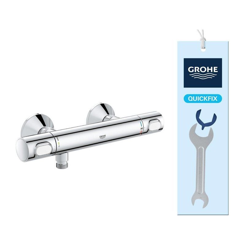 Mitigeur thermostatique douche GROHE Precision Flow - Montage mural -