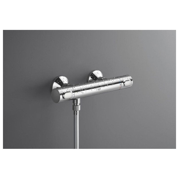 Mitigeur thermostatique douche GROHE Precision Flow - Montage mural - Protection anti-brûlure - Chromé Mitigeur thermostatique douche GROHE Precision Flow - Montage mural - Protection anti-brûlure - Chromé