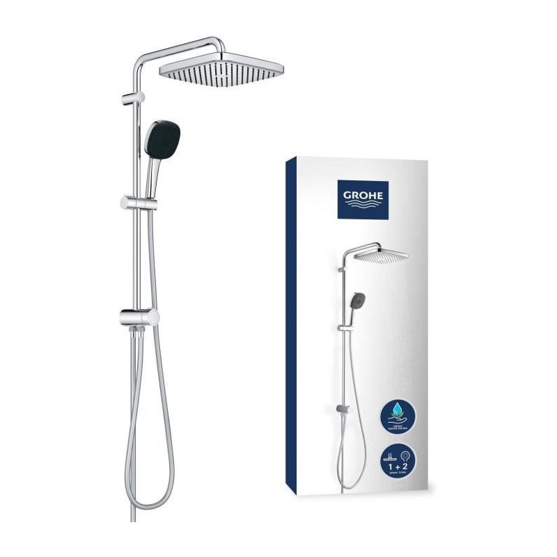 Colonne de douche avec inverseur manuel - Economie d'eau - GROHE Vital