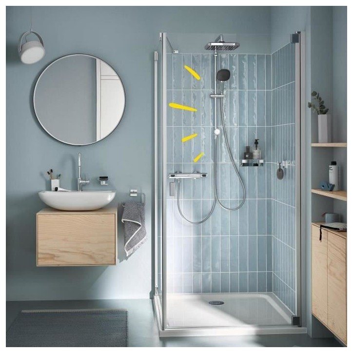 Colonne de douche avec inverseur manuel - Economie d'eau - GROHE Vitalio Comfort 250 - Chromé - 26698001 Colonne de douche avec inverseur manuel - Economie d'eau - GROHE Vitalio Comfort 250 - Chromé - 26698001