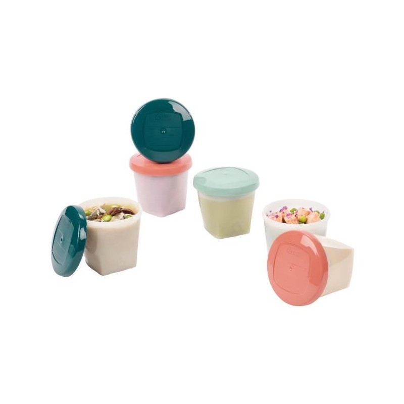 Babymoov Pots de conservation Babybols Biosourcés - Lot de 6x250ml Babymoov Pots de conservation Babybols Biosourcés - Lot de 6x250ml