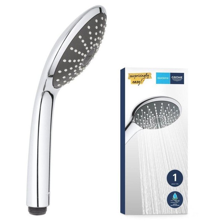 Douchette 1 jet - GROHE - Vitalio Joy 110 - EcoJoy - StarLight Chrome - Inner WaterGuide Douchette 1 jet - GROHE - Vitalio Joy 110 - EcoJoy - StarLight Chrome - Inner WaterGuide