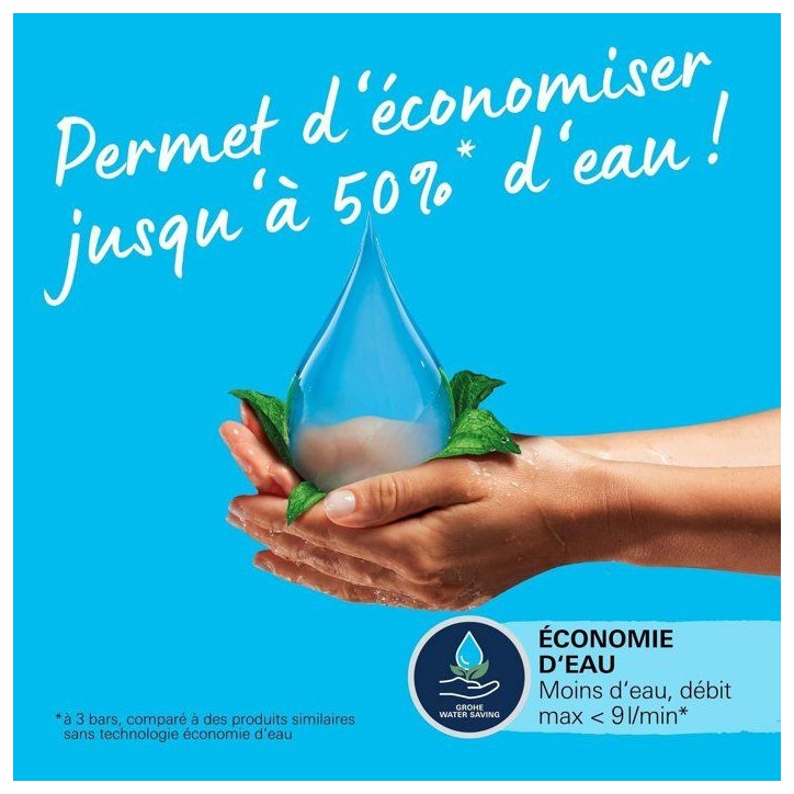 Douchette 1 jet - GROHE - Vitalio Joy 110 - EcoJoy - StarLight Chrome - Inner WaterGuide Douchette 1 jet - GROHE - Vitalio Joy 110 - EcoJoy - StarLight Chrome - Inner WaterGuide