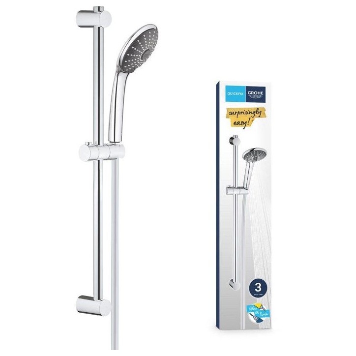 Ensemble de douche 3 jets - GROHE - Vitalio Joy 110 Massage - Flexible lisse - Systeme anti-torsion Ensemble de douche 3 jets - GROHE - Vitalio Joy 110 Massage - Flexible lisse - Systeme anti-torsion