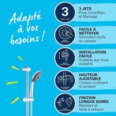 Ensemble de douche 3 jets - GROHE - Vitalio Joy 110 Massage - Flexible