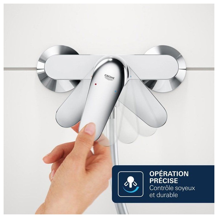 Mitigeur de bain / douche mural - GROHE DICE - Chrome Mitigeur de bain / douche mural - GROHE DICE - Chrome