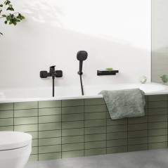 Mitigeur de bain / douche mural - GROHE DICE - Noir mat