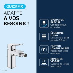 Mitigeur de bidet - GROHE DICE - Chrome