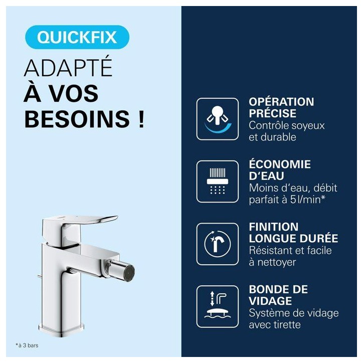 Mitigeur de bidet - GROHE DICE - Chrome Mitigeur de bidet - GROHE DICE - Chrome