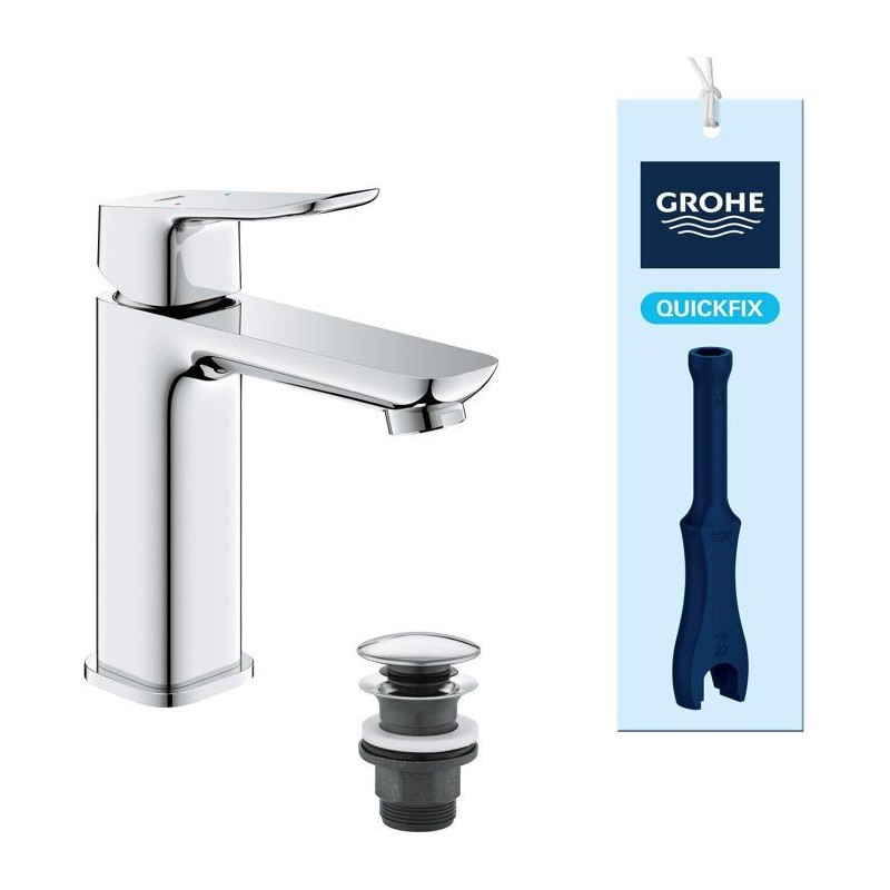 Mitigeur de lavabo - GROHE DICE - Taille M - Vidage clic-clac - Chrome