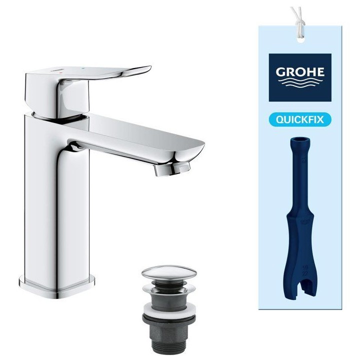 Mitigeur de lavabo - GROHE DICE - Taille M - Vidage clic-clac - Chrome Mitigeur de lavabo - GROHE DICE - Taille M - Vidage clic-clac - Chrome