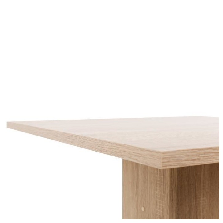 Table a manger de 2 a 4 personnes - Carrée - Classique - Décor chene - GUSTAVE - L 80 x l 80 cm
