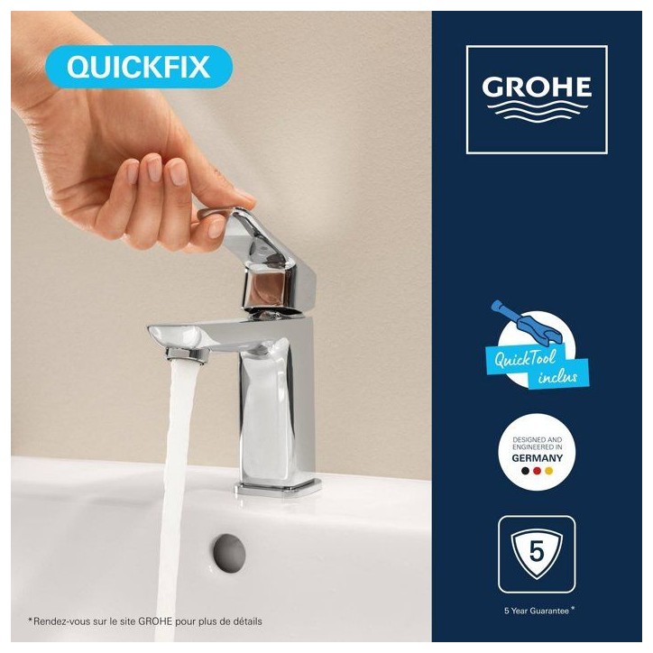Mitigeur de lavabo - GROHE DICE - Taille S - Clic-clac - Chrome Mitigeur de lavabo - GROHE DICE - Taille S - Clic-clac - Chrome