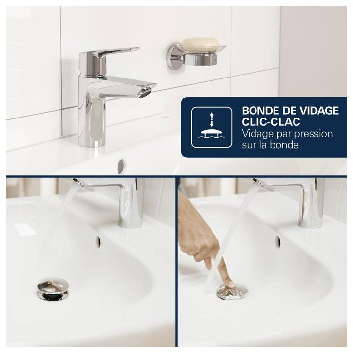 Mitigeur de lavabo - GROHE DICE - Taille S - Clic-clac - Chrome Mitigeur de lavabo - GROHE DICE - Taille S - Clic-clac - Chrome