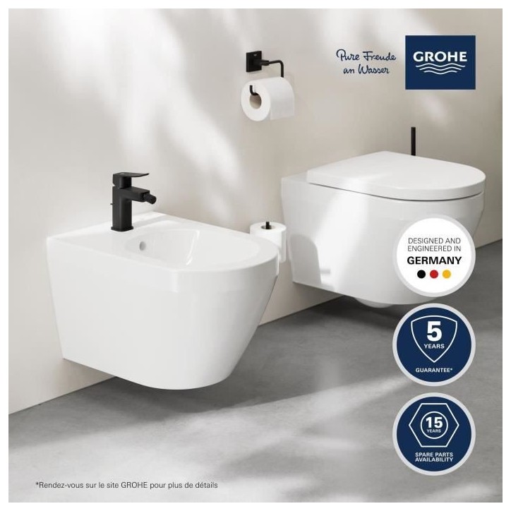 Bidet suspendu - GROHE Euro Ceramic - Porcelaine vitrifiée - Blanc Bidet suspendu - GROHE Euro Ceramic - Porcelaine vitrifiée - Blanc