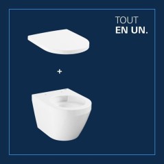 Ensemble WC suspendu compact - Sortie horizontale - Sans bride - GROHE