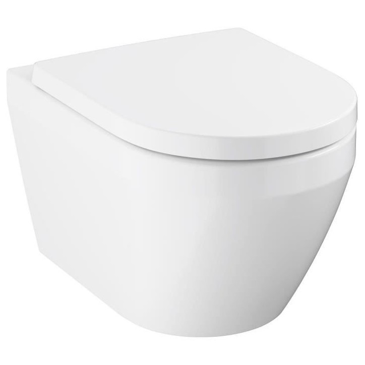 Ensemble WC suspendu compact - Sortie horizontale - Sans bride - GROHE Euro Ceramic Triple Vortex (102 485 SH00) Ensemble WC suspendu compact - Sortie horizontale - Sans bride - GROHE Euro Ceramic Triple Vortex (102 485 SH00)