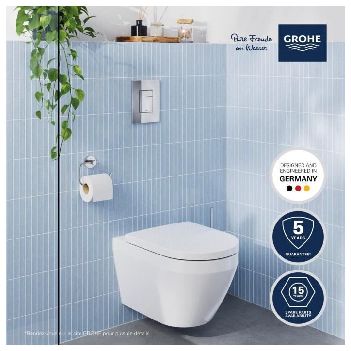 Ensemble WC suspendu compact - Sortie horizontale - Sans bride - GROHE Euro Ceramic Triple Vortex (102 485 SH00) Ensemble WC suspendu compact - Sortie horizontale - Sans bride - GROHE Euro Ceramic Triple Vortex (102 485 SH00)