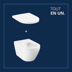 Ensemble WC suspendu compact - Sortie horizontale - Sans bride - GROHE