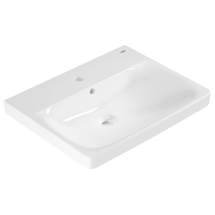Lavabo suspendu - Porcelaine vitrifiée - Rectangulaire - GROHE Euro Ceramic - 60 cm - 21 cm - Blanc Lavabo suspendu - Porcelaine vitrifiée - Rectangulaire - GROHE Euro Ceramic - 60 cm - 21 cm - Blanc